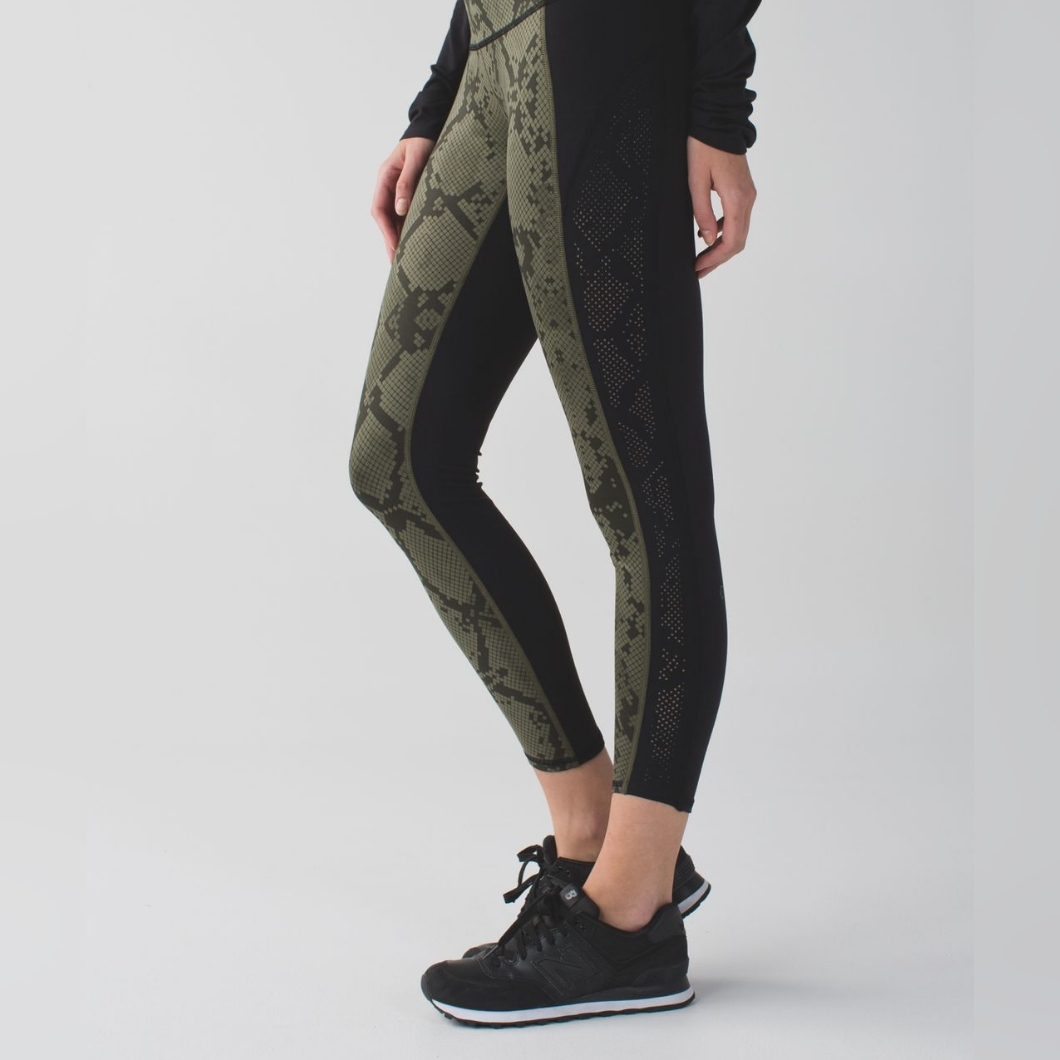 Lululemon Beyond Boundaries Pant In Black / Ziggy Snake Butter Pink Black